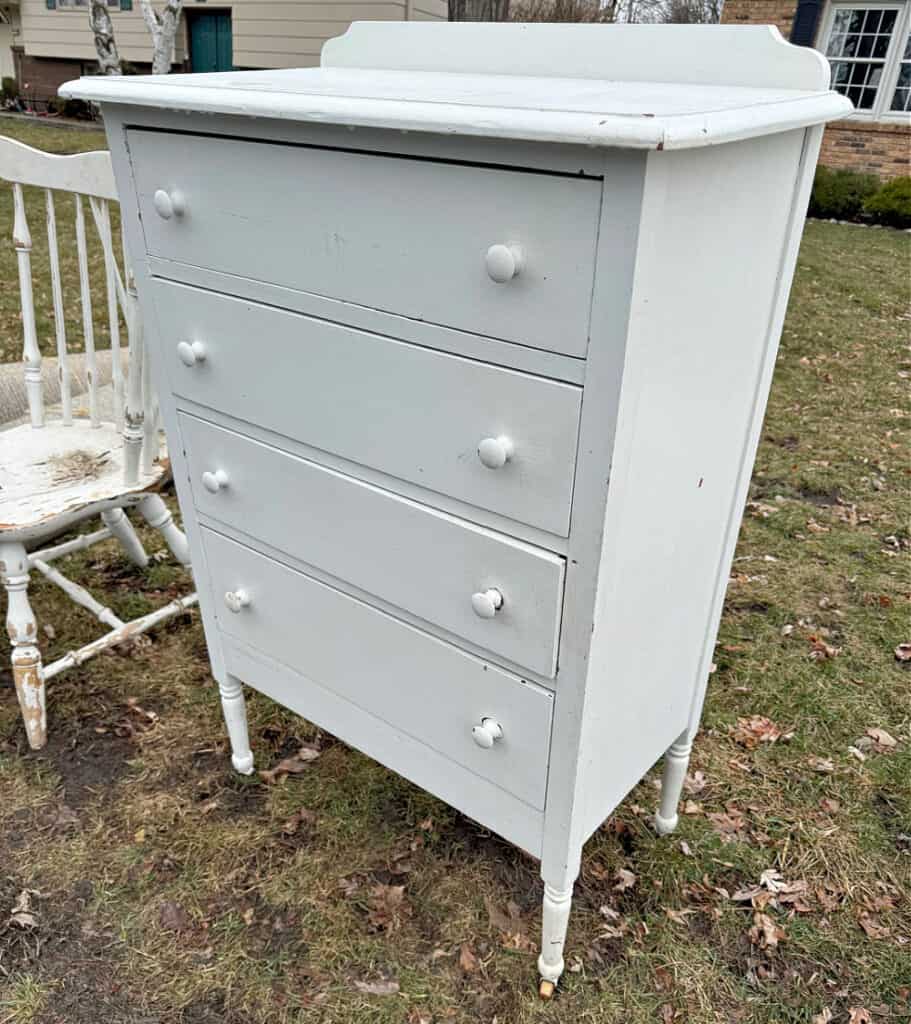 Vintage white dresser.