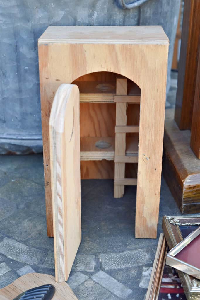 Handmade double outhouse.