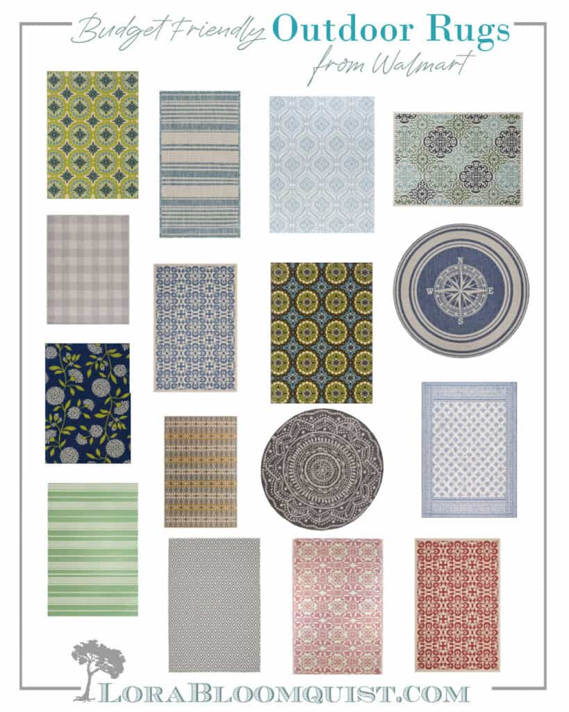 Outdoor rugs from Walmart