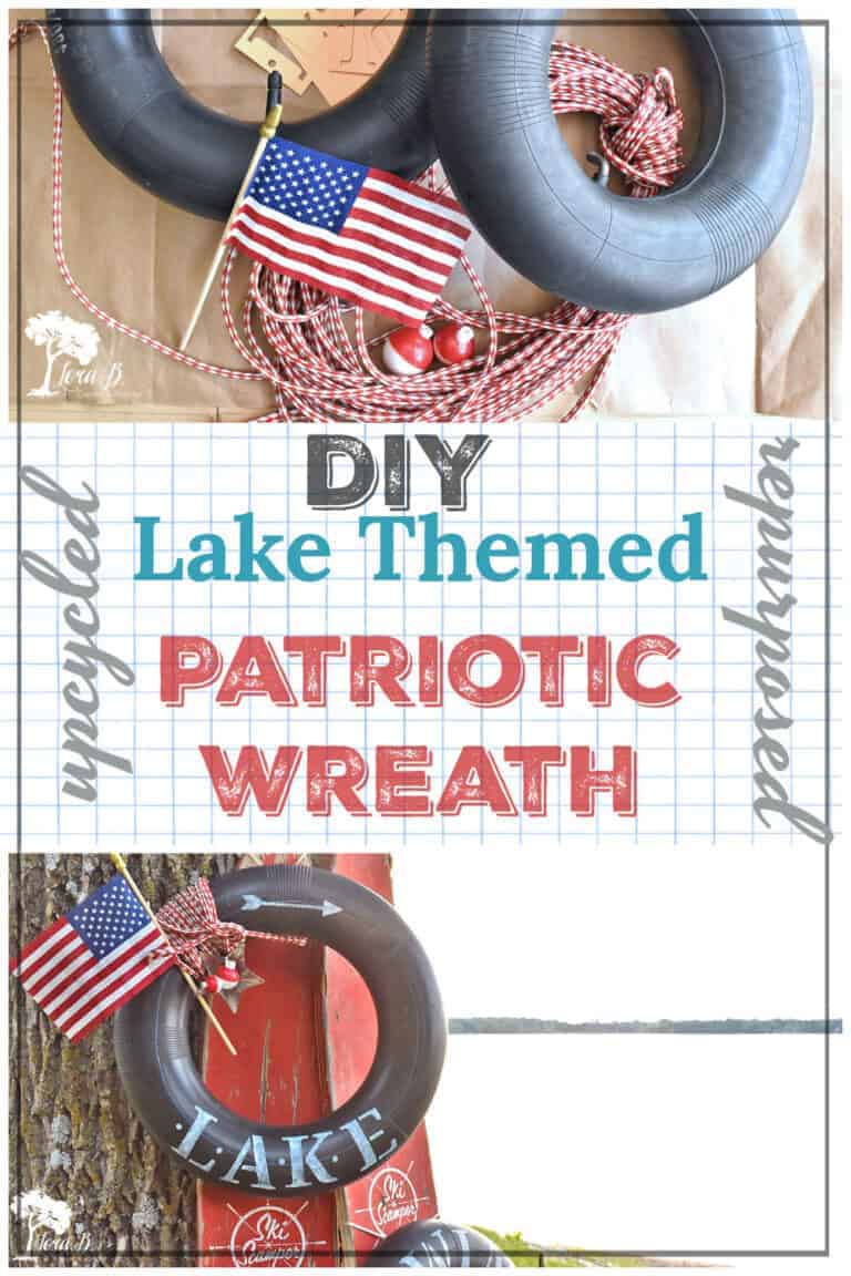 DIY Lake Themed Patriotic Wreath