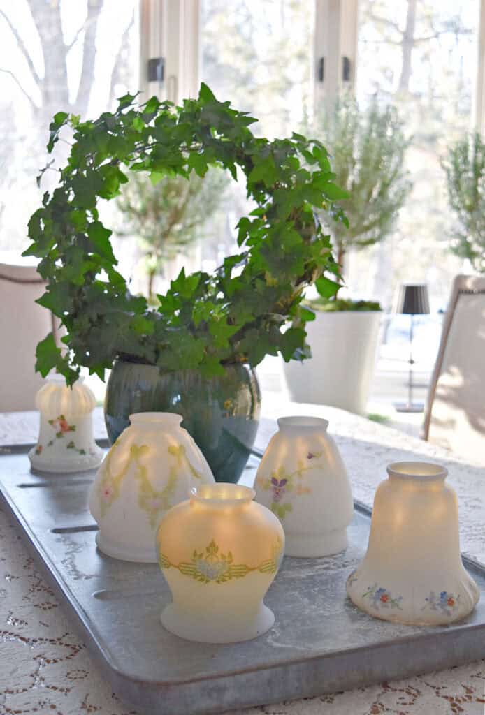 Vintage light globes repurposed as home decor.