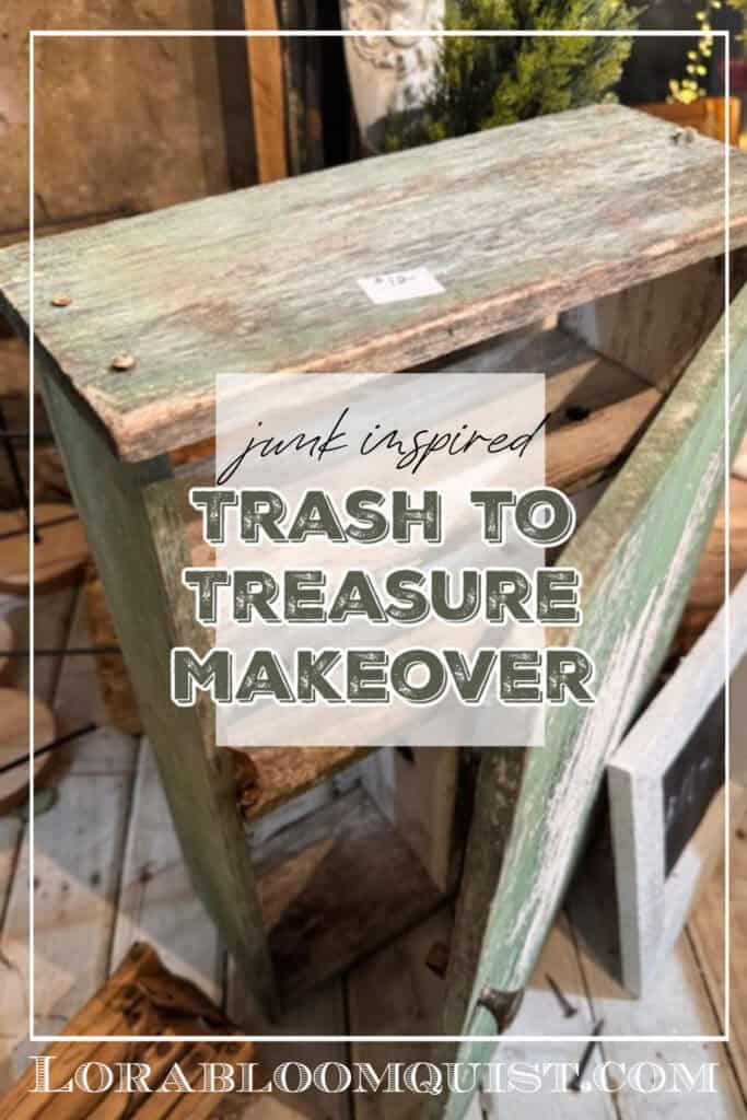 Chippy old green cabinet.