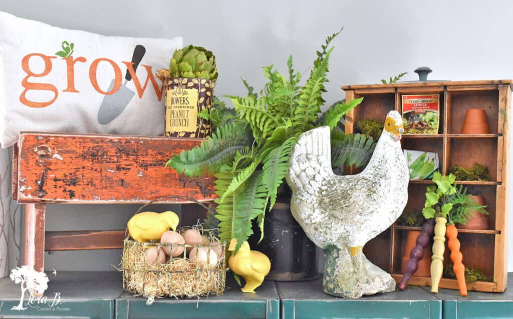 Garden display on top of lockers