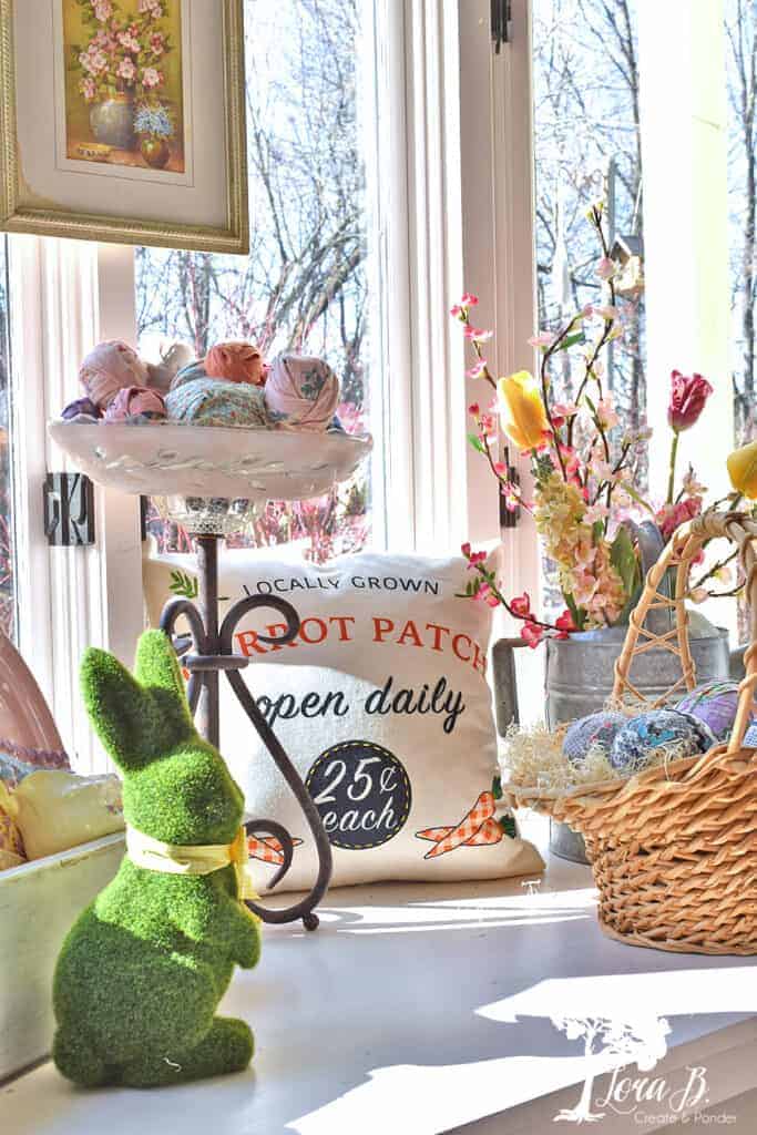 Easter decorated dining room