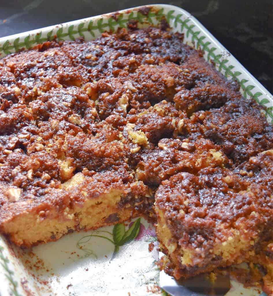 Homemade coffee cake.
