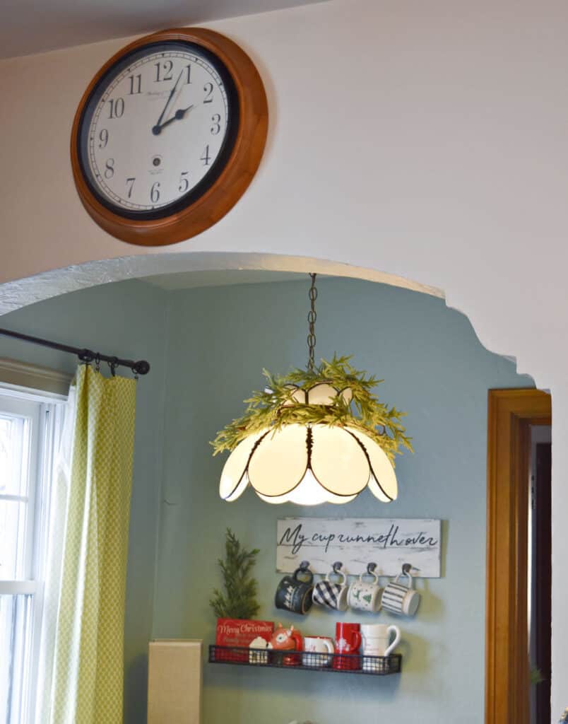 English Tudor arched doorway detail in kitchen.