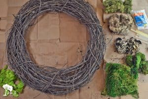 Mixed Moss Grapevine Wreath DIY