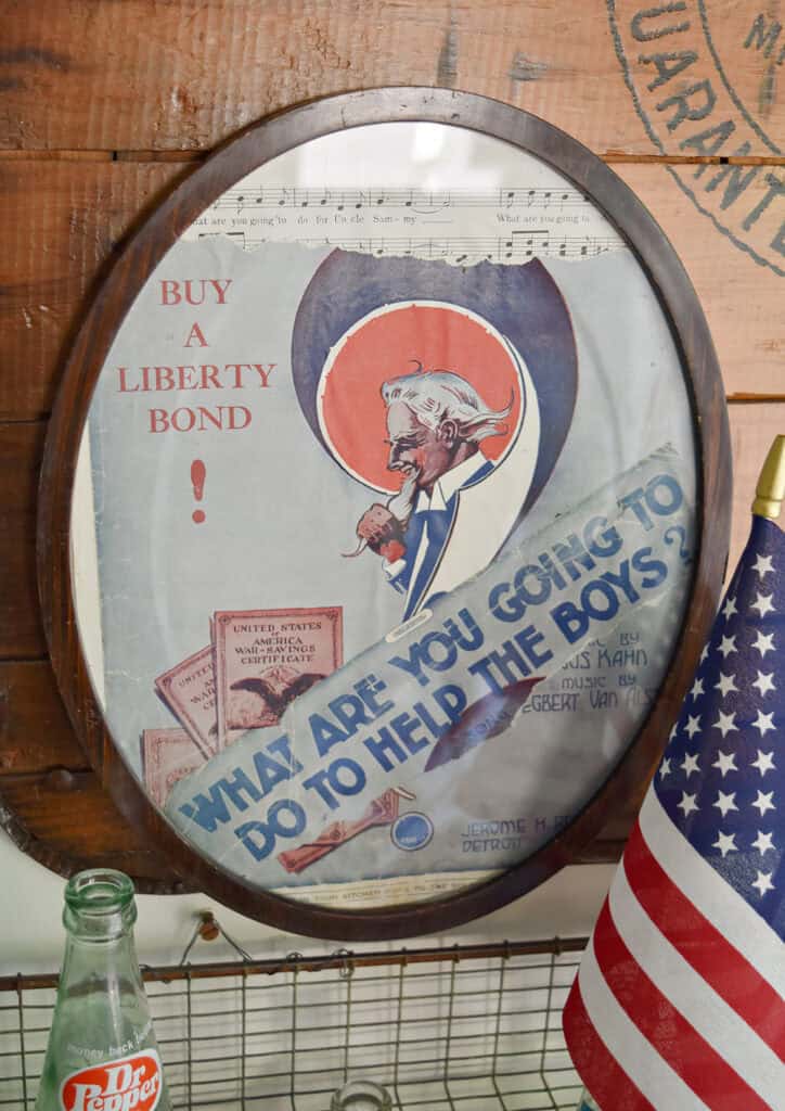 Upcycled vintage music framed art.