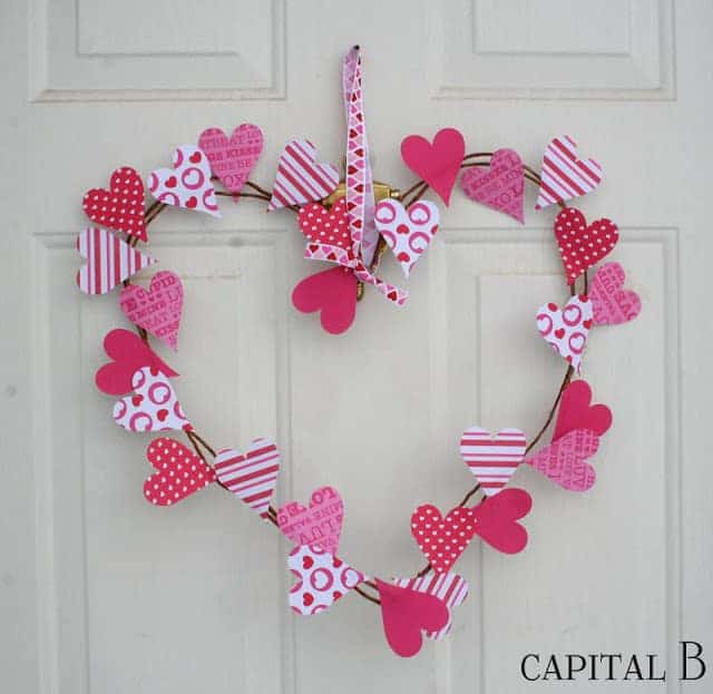 DIY Rustic Valentine Wreath with Origami Flowers - Lora Bloomquist~Create &  Ponder