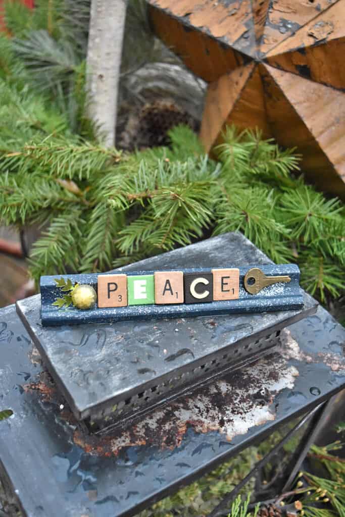 Vintage scrabble letters