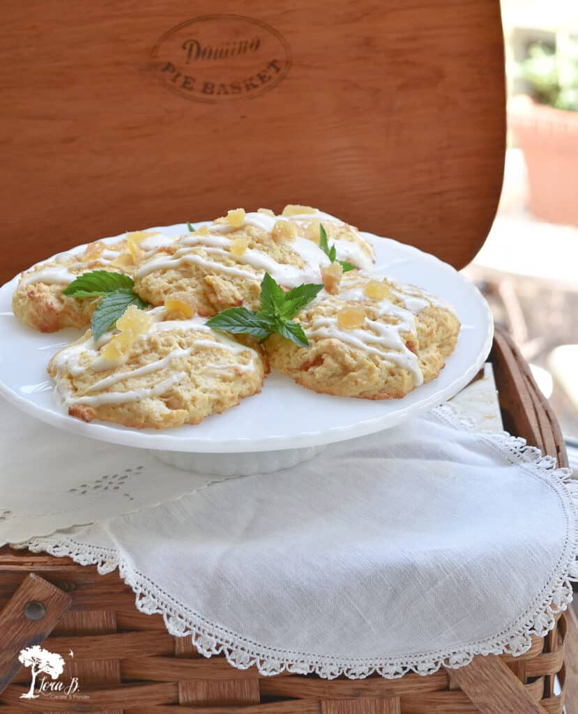 Peach scones, recipe