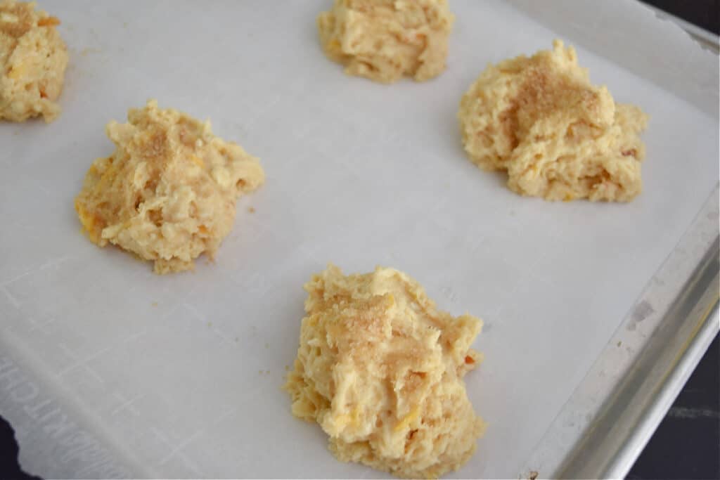 Making peach scones