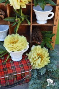 Fresh snipped peonies for Photo Styling Tips using vintage and flowers.