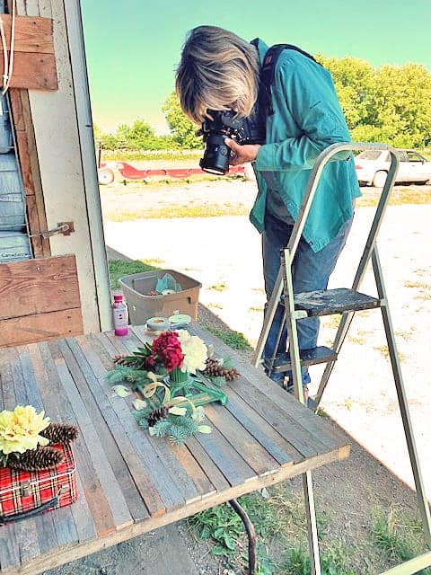 Fresh snipped peonies for Photo Styling Tips using vintage and flowers.