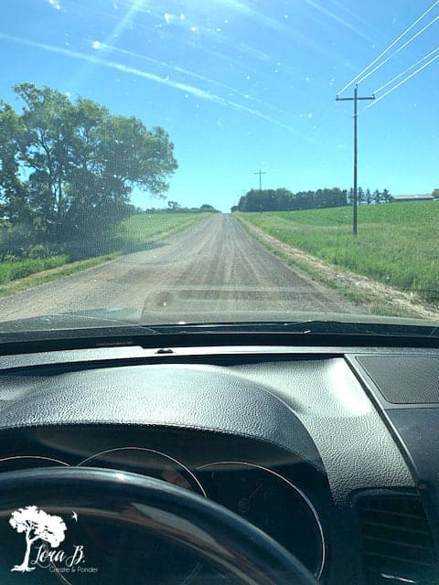 Driving out in the country for some Photo Styling Tips using vintage and flowers.