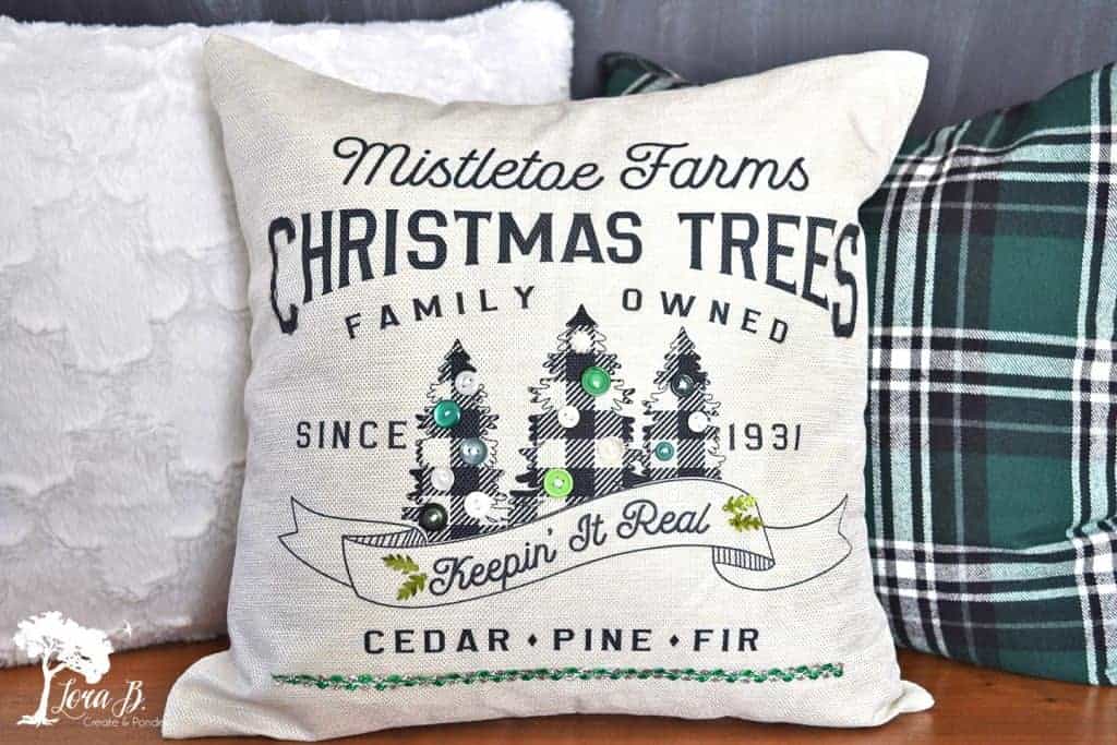 Christmas decor pillow how to