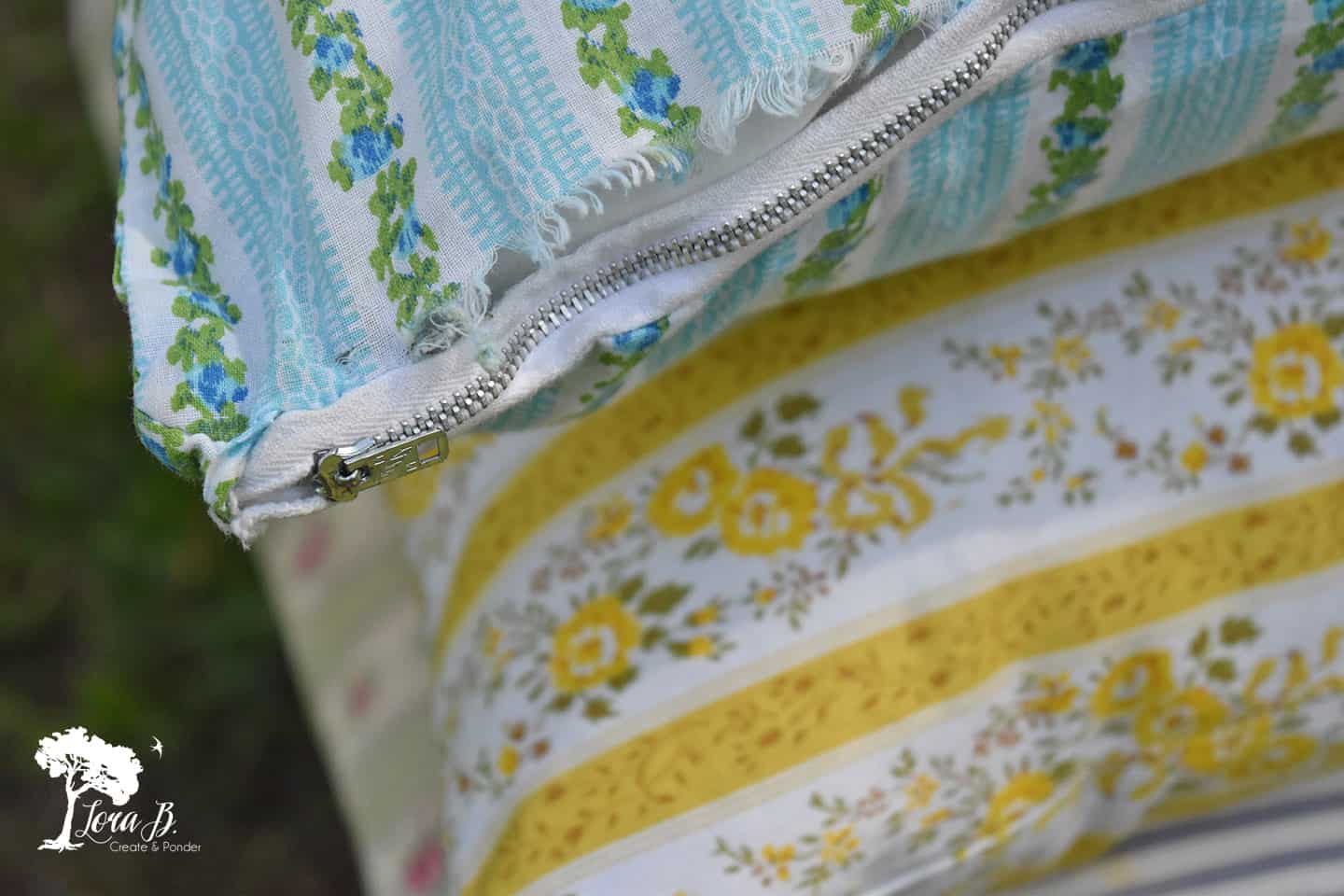 Vintage Ticking Pillows; Collecting and Caring For Lora BloomquistCreate & Ponder