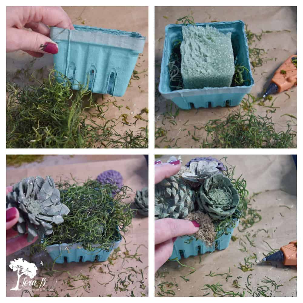 Easy DIY Pine Cone Succulents - Lora Bloomquist~Create & Ponder