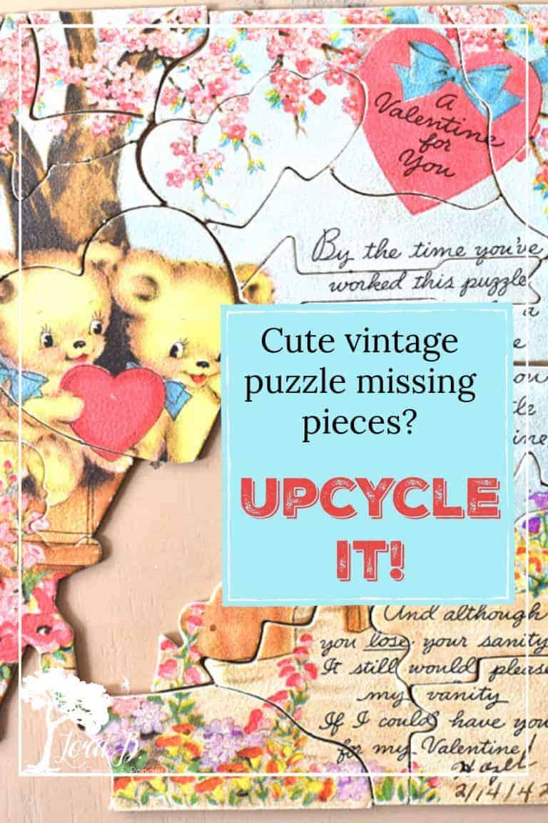 upcycled vintage puzzle