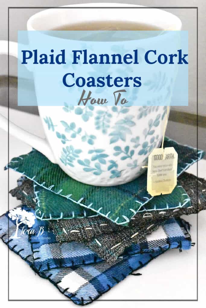 DIY Plaid Flannel Coasters how to