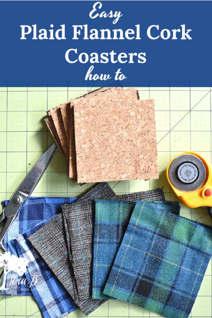 DIY Plaid Flannel Coasters how to