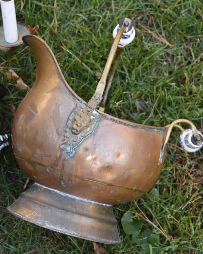 Vintage coal scuttle.