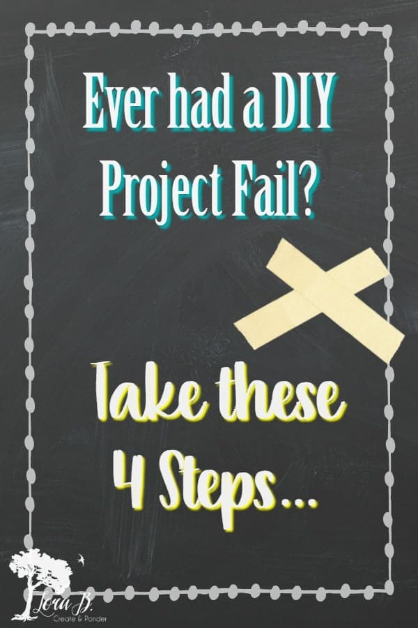 Steps to take when a DIY project fails