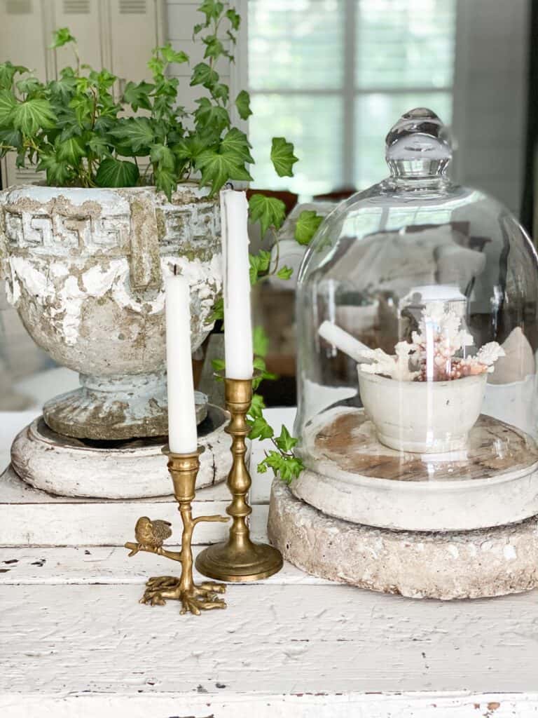 Summer decorated cloche.