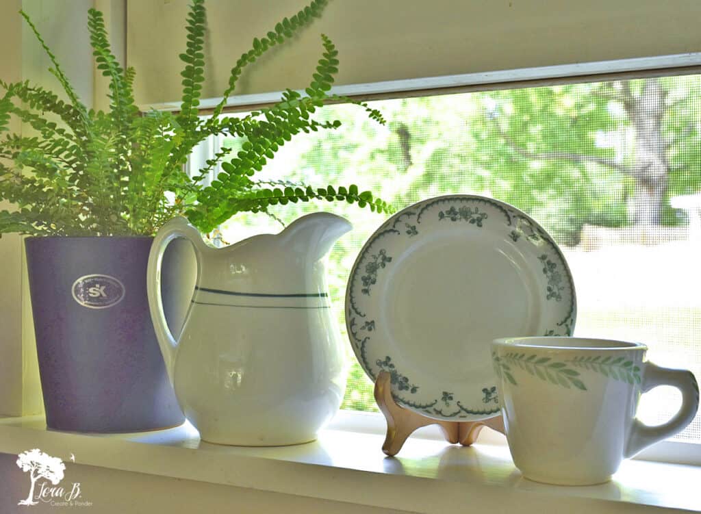 Green and white vintage dishes were some of my recent vintage finds.