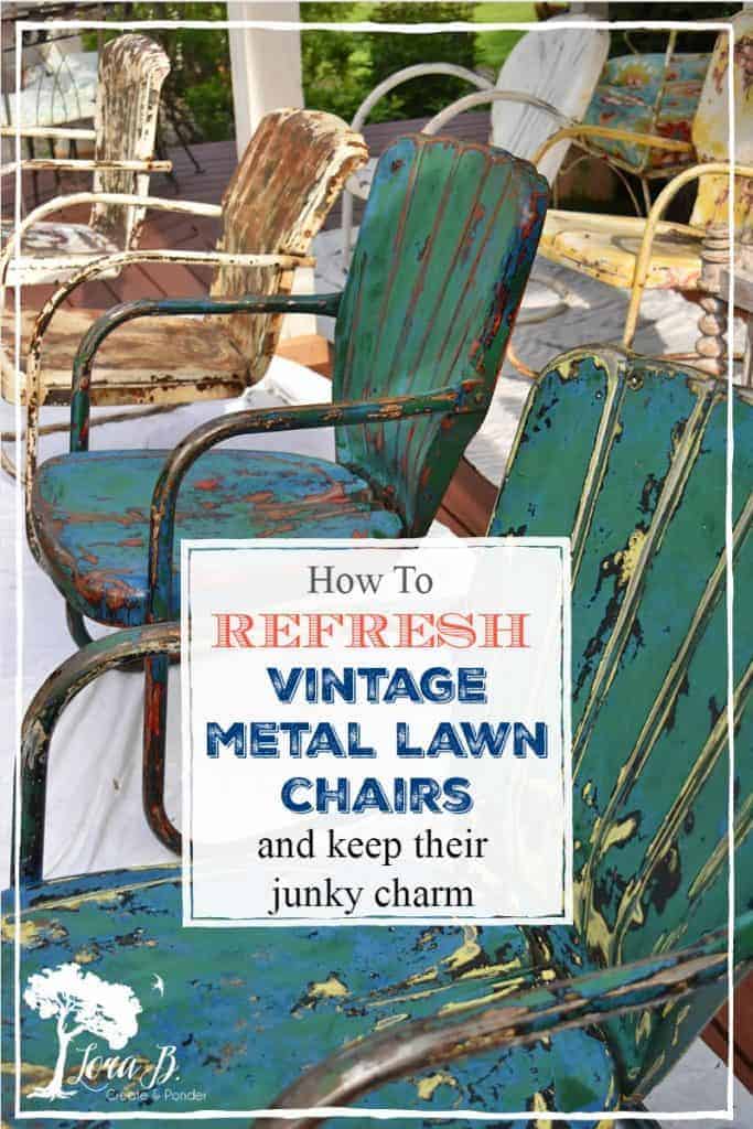 How To Refresh and Enjoy Vintage Metal Lawn Chairs (and keep their time