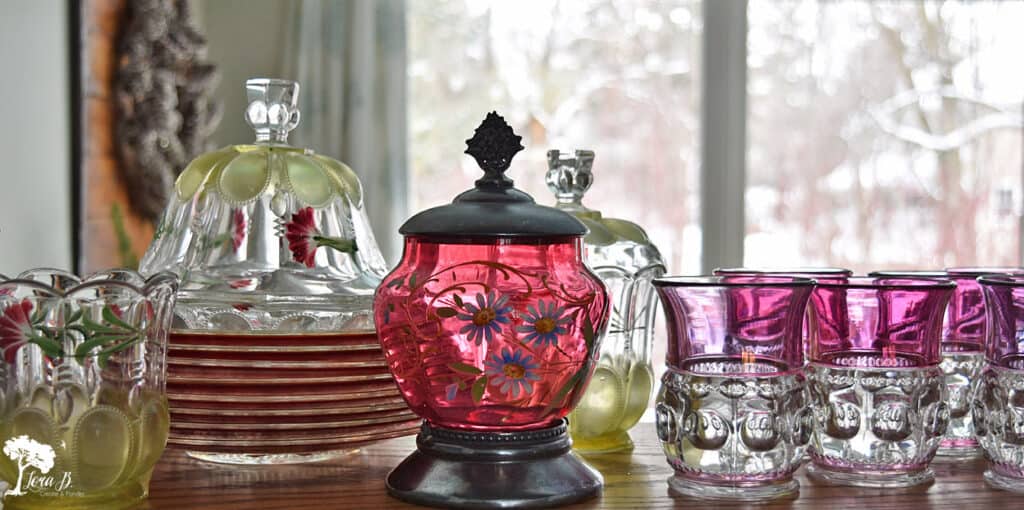 Antique Ruby Red Dishes