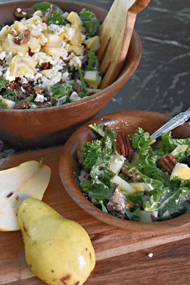 Wooden salad bowl set with serving forks mixing - large bowl with magnetic  serving utensils attached to large acacia wood bowl for 6-8 helpings 