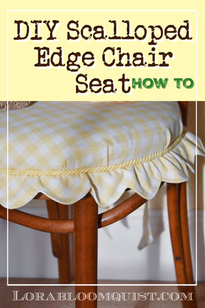 DIY Chair Seat with Scallop Edge Lora Bloomquist Create Ponder