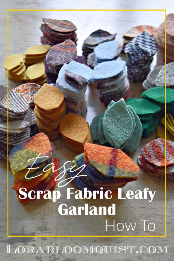 Scrap Fabric Leafy Garland pin