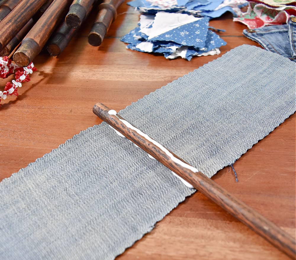 Gluing fabric for flags.