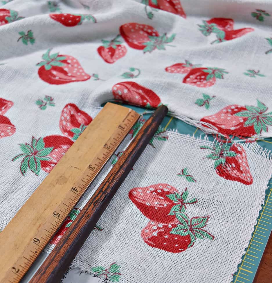Vintage strawberry fabric.