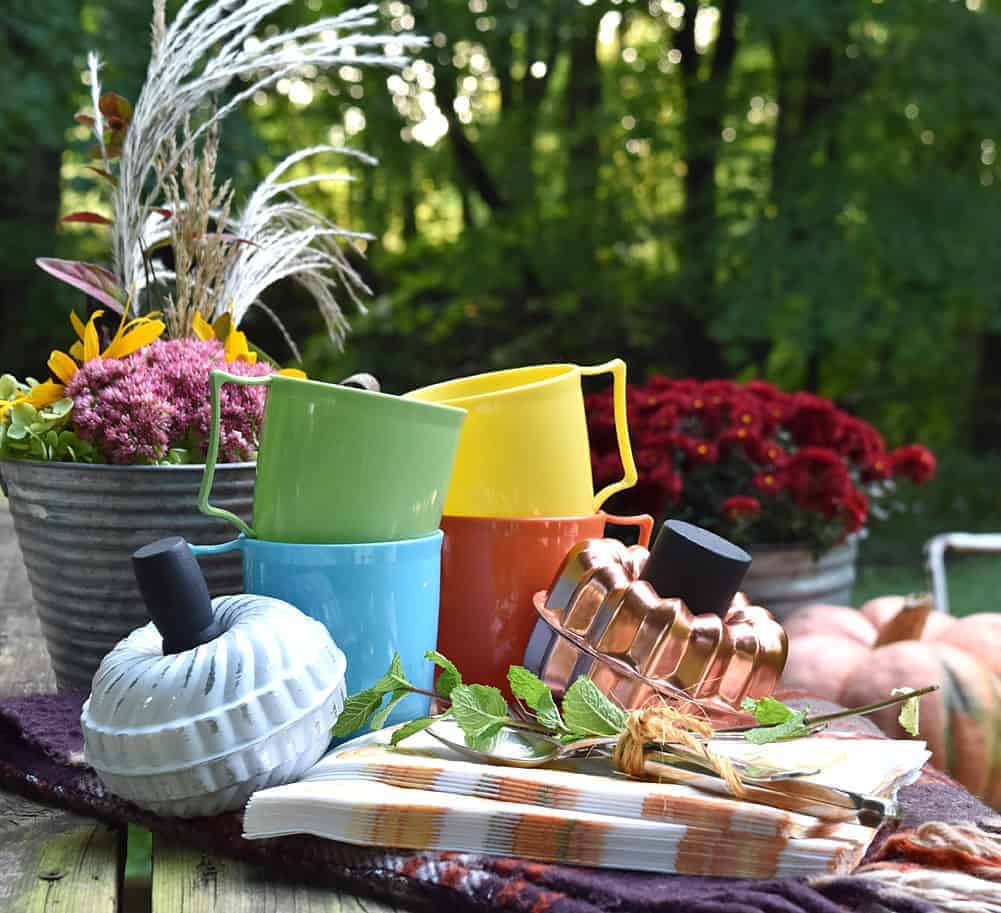 Rustic Vintage Fall Picnic Table