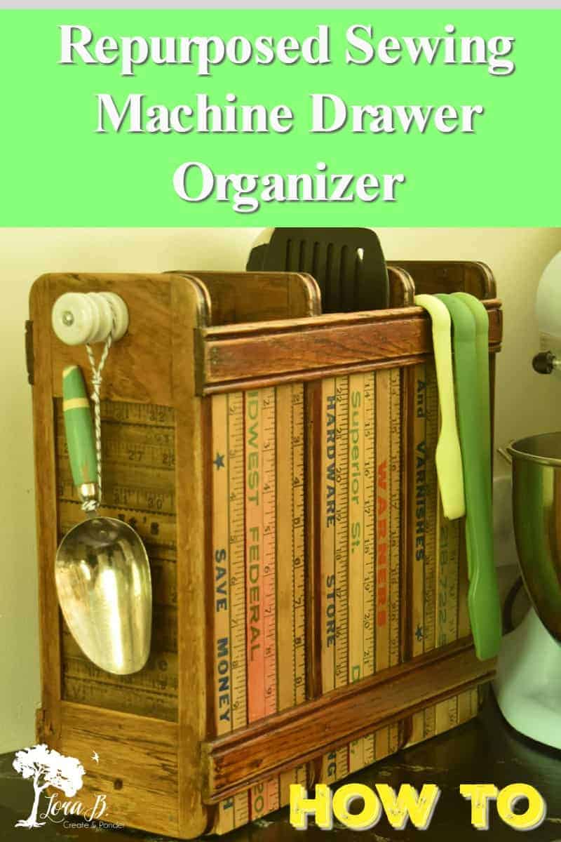 Creative Craft Paint Storage using vintage sewing machine drawers