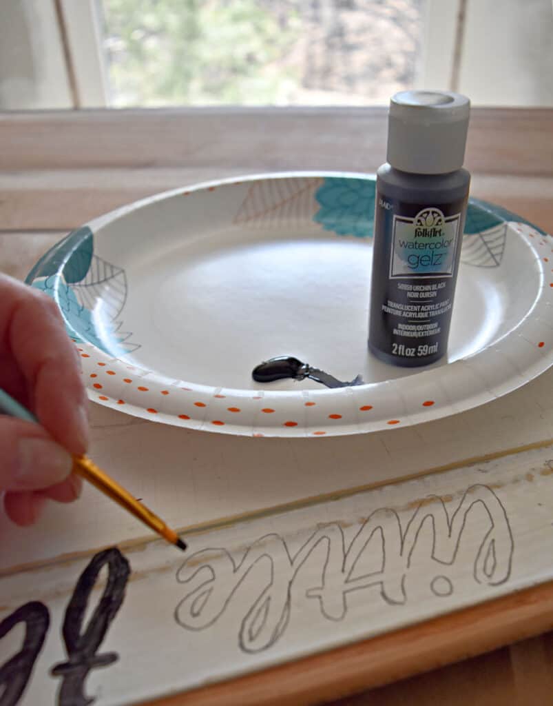 Handpainting folk art.