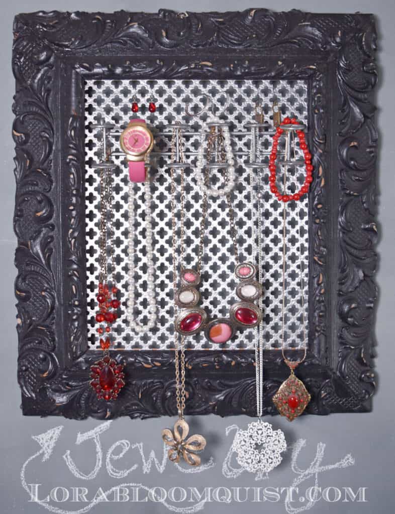 upcycled jewelry display
