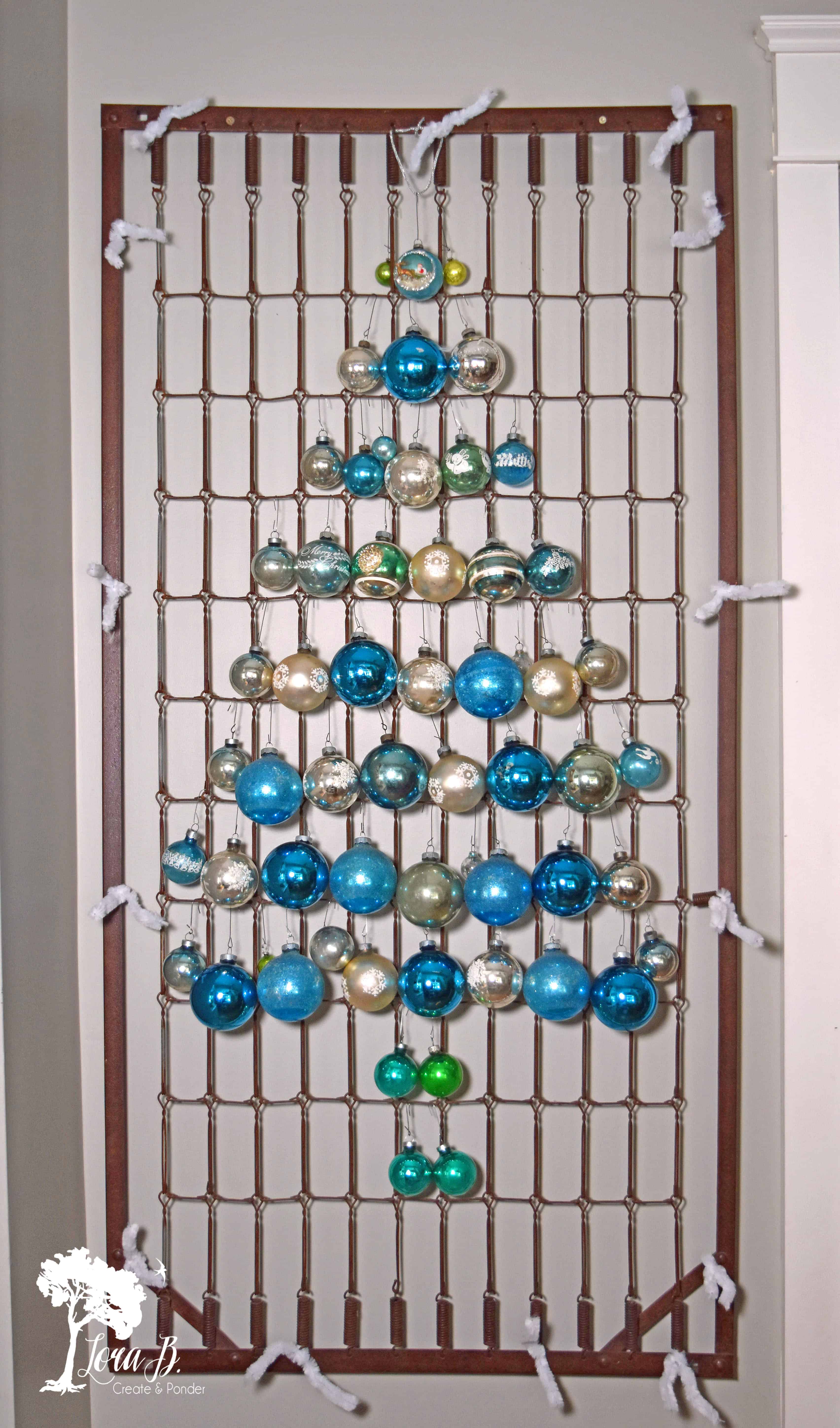 Bedspring Shiny Brite Tree, Aqua Version