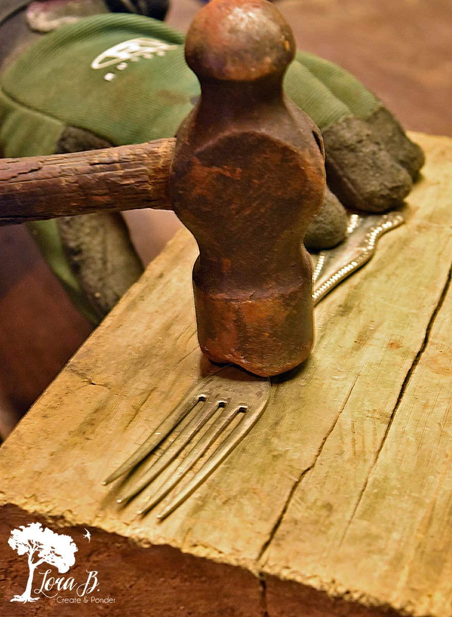 Flattening silverware