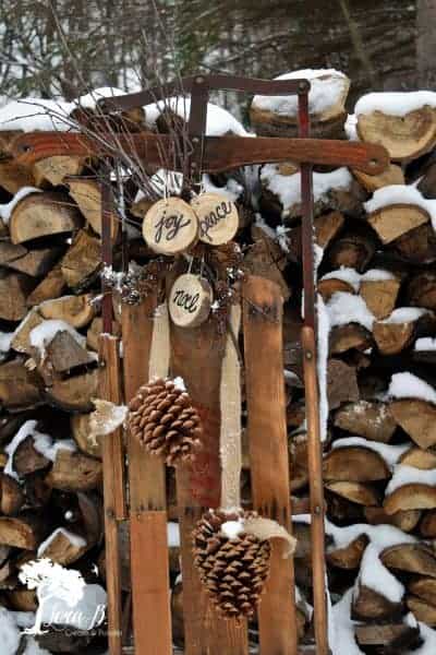 10 Ways To Decorate a Vintage Sled - Lora B. Create & Ponder