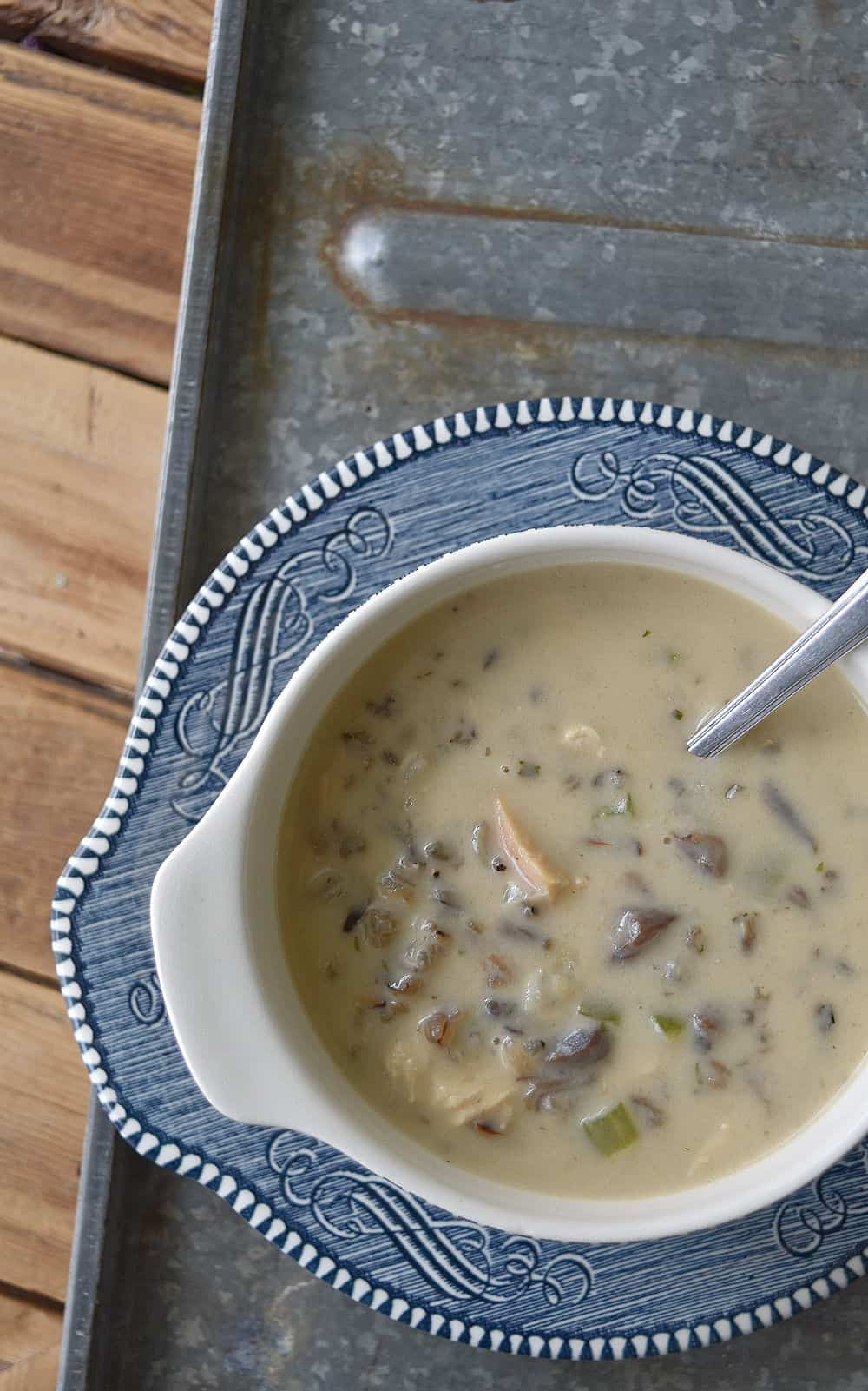 bowl of wild rice soup