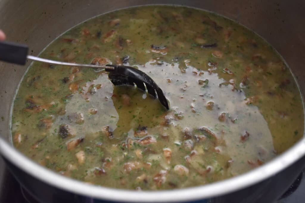 making wild rice soup