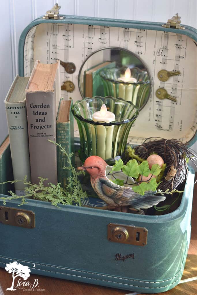 9 Fun Ways to Decorate with Vintage Suitcases Lora Bloomquist Create Ponder