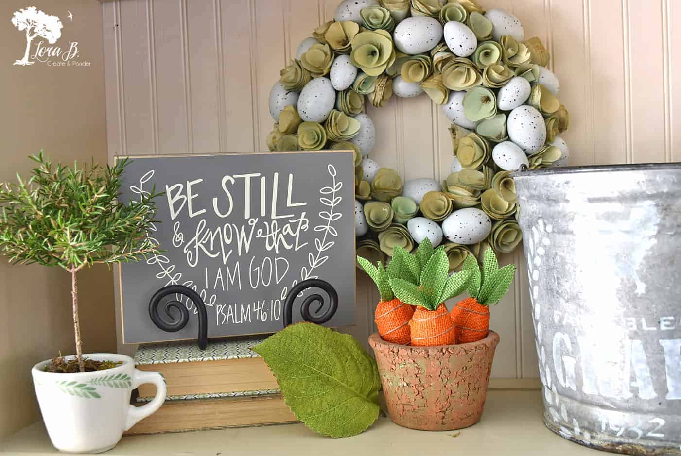 Vintage Farmhouse Spring Decor in the Kitchen - Lora Bloomquist