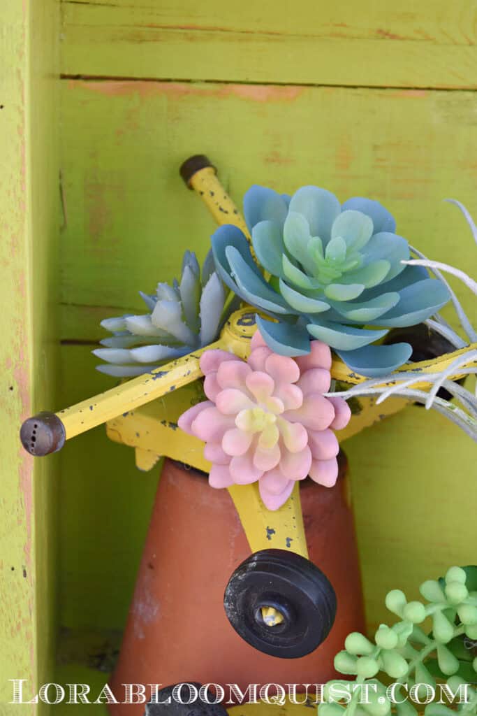 Sprinkler succulent art.