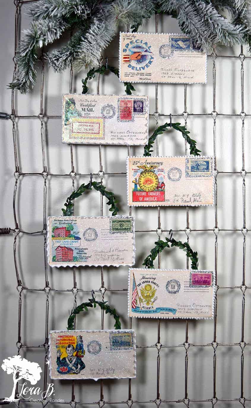 Vintage First Issue Postal Stamp Ornament How To