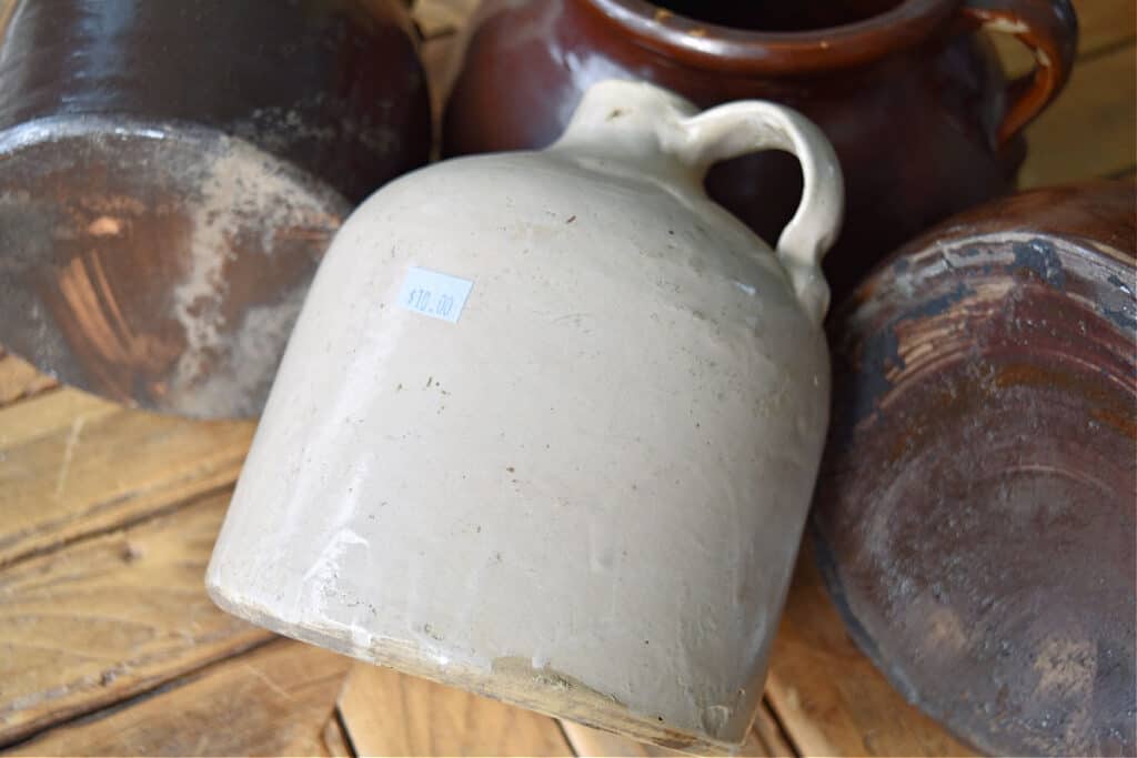 Stoneware handled jug